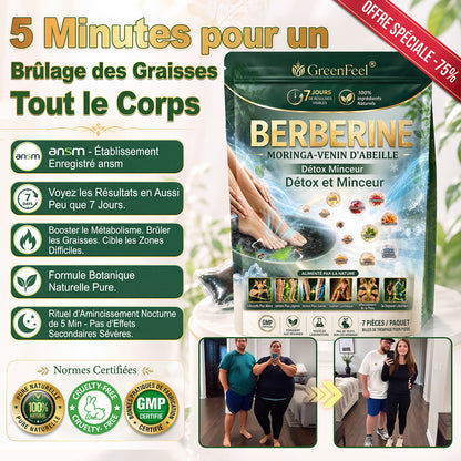 法☘️ GreenFeel® Berbérine, Moringa & Venin d’Abeille – Perles Détox Minceur pour Bain de Pieds, soutenant la gestion du poids, le drainage lymphatique, une circulation saine, le bien-être féminin et une peau visiblement plus ferme. 🔥