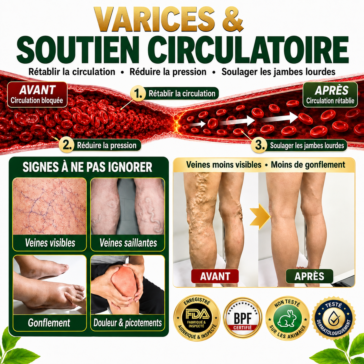 法☘️ GreenFeel® Berbérine, Moringa & Venin d’Abeille – Perles Détox Minceur pour Bain de Pieds, soutenant la gestion du poids, le drainage lymphatique, une circulation saine, le bien-être féminin et une peau visiblement plus ferme. 🔥
