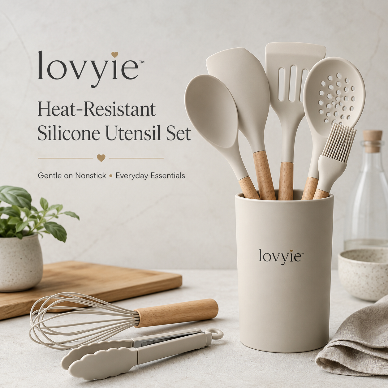 lovyie™ Heat-Resistant Silicone Utensil Set